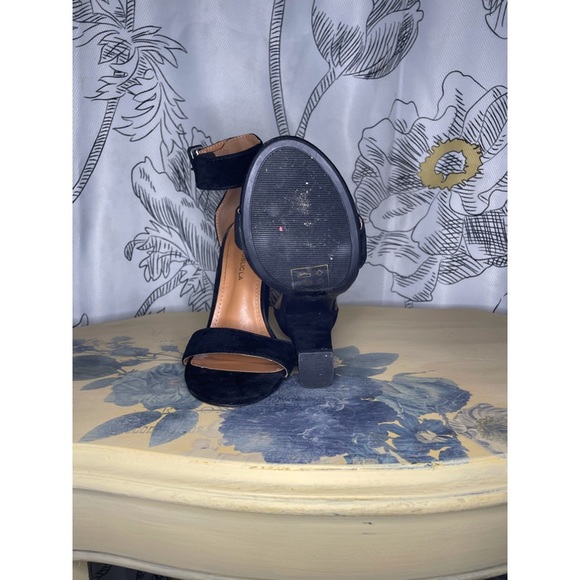 Black Suede Shoe Republic LA Heeled Sandals - Picture 5 of 5